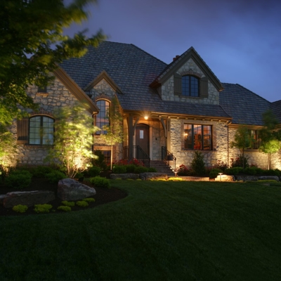 Stone house lighting  Photo